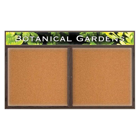 United Visual Products Open Faced Traditional Corkboard, 48x36" UV642A-BRONZE-CINNABA